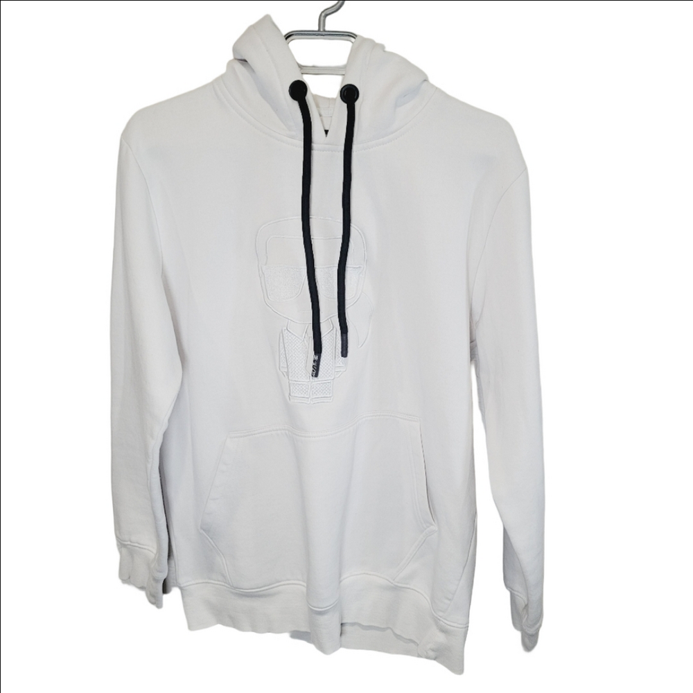 Karl Lagerfeld Graphic White PulloverHoodie - Picture 2 of 10